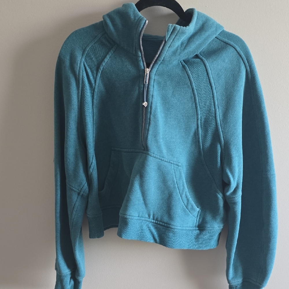 Lululemon Crop Oversized Half Zip Scuba Hoodie M/L